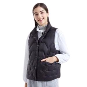 Chaleco Gillet para mujer, chaleco ligero personalizado de Invierno para mujer, chaleco de burbuja sin mangas con logotipo suave, chaqueta para mujer - Product Image 1