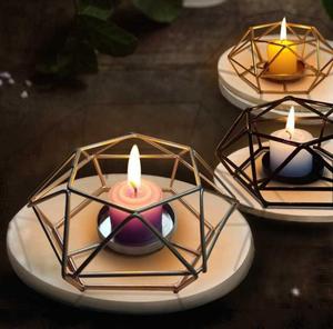Venta al por mayor de fábrica: Portavelas metálicos decorativos sencillos para el hogar - Product Image 5