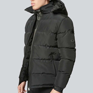 OEM vente en gros nouveaux modèles 2024 doudoune stylé personnalisé hommes coupe-vent manteau d'hiver veste matelassée vêtements d'extérieur couleur noire - Product Image 6