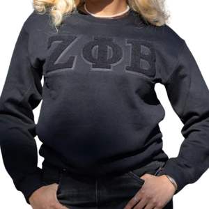 Sudadera ZPHIB negra con algodón suave y letras de chenilla para miembros de la Hermandad Ropa griega elegante - Product Image 4