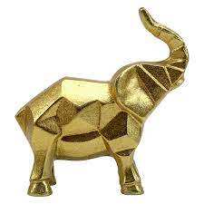 Ornamento de escultura de elefante de aluminio dorado hecho a mano: símbolo de sabiduría y elegancia para la decoración del hogar - Product Image 5