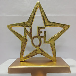 Support de bas de Noël en métal élégant divers styles de présentoir décoratif de bas de cheminée fait à la main pour la décoration intérieure - Product Image 1