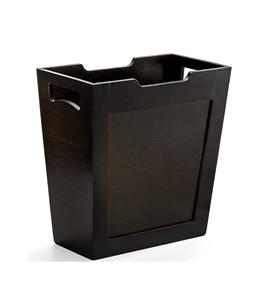 Poubelle en bambou Poubelle rectangulaire étroite avec poignées Corbeille mince en bois Petites poubelles pour salle de bain Chambre - Product Image 1