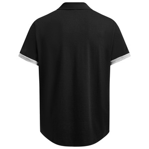 เสื้อโปโลผู้ชายแบบสั่งทำได้มีการพิมพ์โลโก้ OEM วัสดุผ้าฝ้ายสไตล์สตรีทและบริการสร้างแบรนด์ - Product Image 2