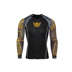 เสื้อกีฬา BJJ rash GUARD สีดำเรียบง่ายเสื้อฝึกมวยไทยสำหรับเด็ก rash GUARD & ว่ายน้ำผื่น - Product Image 5