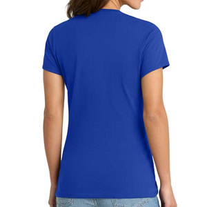 Navy Blue Customized Half Sleeve Cotton Women's <b>T</b>-Shirt Custom Design Crew Neck Printed Front and <b>Back</b> <b>T</b>-Shirt - Product Image 5