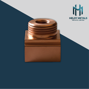 Bloc fileté en cuivre de précision VMC, base rectangulaire solide, résistance mécanique fiable, assemblage d'équipements électriques, vide - Product Image 4