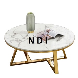 Table basse écologique de forme arrondie avec finition en résine pour les meubles d'hôtel de luxe, article décoratif pour table à café - Product Image 2