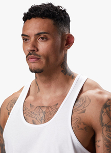 2024 <b>Mens</b> Custom Stringer Jersey Vest <b>White</b> Color Comfortable Fit Casual Gym Wear Workout <b>Tank</b> <b>Top</b> Made in Pakistan - Product Image 4