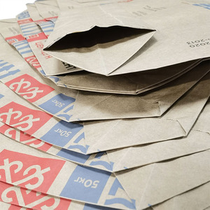 25kg et 50kg Kraft Paper Block Bottom Valve Ciment Sac pour usage industriel pour stockage de produits chimiques - Product Image 5