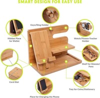 Soporte Impermeable para Celular, Base de Carga de Madera para 6/6s/7/8/X/Xs/5/5s/5c, Montaje Universal para Tablero