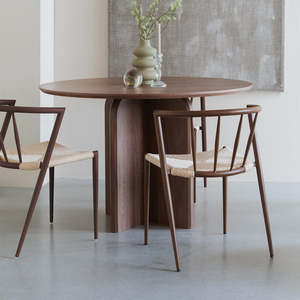 Silla de Comedor de Madera de Teca Maciza y Ratán Natural, Muebles Modernos Hechos a Mano para Hoteles, Restaurantes y Hogares - Product Image 2