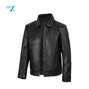 Veste d'hiver en cuir de mouton d'agneau véritable pour hommes manteau en cuir souple de style classique vintage mode décontracté respirant personnalisable - Product Image 1