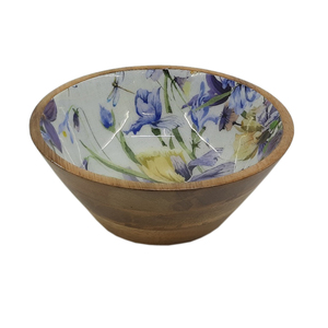 Cuenco para servir comida de forma redonda de madera de diseño único, para el hogar y los hoteles acabado esmaltado, vajilla, cuencos para comida y aperitivos - Product Image 1