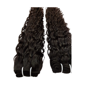 2023 Hot Deal Peluca de onda rizada natural de alta calidad con cabello indio Extensiones de cabello de onda natural caliente sin procesar para mujeres - Product Image 1