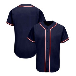 Camiseta de Béisbol de Malla con Botones y Ribete, Camiseta de Béisbol Blanca Lisa al por Mayor, Camiseta de Béisbol en Blanco OEM - Product Image 1