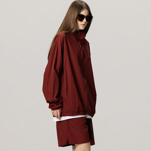 Ensemble de survêtement décontracté pour homme, veste et short légers d'été respirants en élasthanne/coton, vêtements de sport, coupe-vent, short - Product Image 5