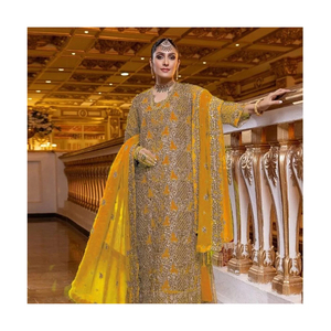 Hermosos nuevos diseños Colección de verano para mujer Vestidos casuales Shalwar Qameez Vestidos largos Pakistani Indian Modal Seda Lino - Product Image 1