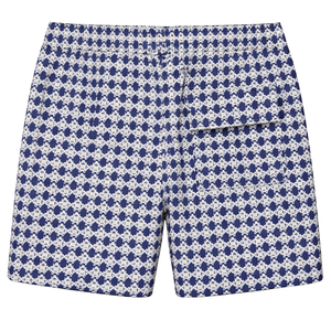 กางเกงว่ายน้ำชาย รีไซเคิล ลายเสือเรขาคณิต สีกรมท่า แห้งเร็ว มีกระเป๋าและขอบเอวยางยืด - Product Image 2