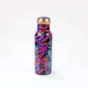Pur Copper Water <b>Bottle</b> Custom Printed Design for Office Household & Picnics Amazing Low MOQ Drinkware Lightweight - Product Image 1