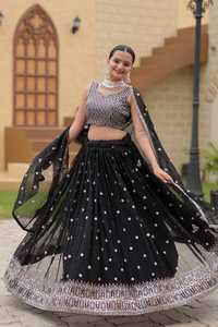 ชุดออกแบบเอเวอร์กรีนเป็นที่ต้องการสูงเสื้อผ้าแฟชั่นผู้หญิงผ้าทอจาก georgette lehenga choli & dupatta - Product Image 6