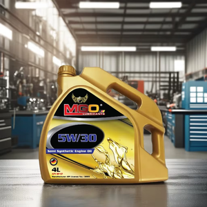 Megzol น้ำมันเครื่องกึ่งสังเคราะห์ที่ได้รับการรับรองจาก5W-30 SN 14กก./4L ภาชนะพลาสติกน้ำยาทำความสะอาดเครื่องยนต์สมรรถนะสูง - Product Image 1