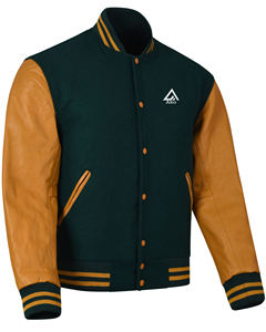 Chaquetas Varsity para Hombre, Chaquetas de Aviador de Béisbol de Primavera, Bordadas, con Mangas de Cuero PU, Chaqueta Bomber de Otoño para Mujer, 100% Algodón - Product Image 3