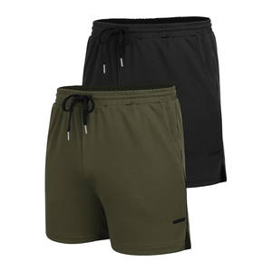 Nuevos pantalones cortos deportivos de verano para hombre, pantalones cortos de malla suelta para gimnasio, para culturismo, informal, Fitness, playa, exterior, antiarrugas, sólido - Product Image 1