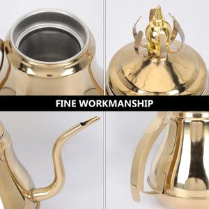 <b>Royal</b> Style Brass Metal Tea Pot Dallah For <b>Catering</b> Usage Serveware Items Arabic Tea Pot Kettle Arabic Tea Pot Premium Quality - Product Image 6