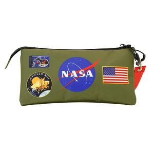 Trousse à crayons triple NASA FAN kaki - Product Image 3