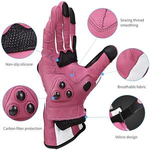 Guantes de Motociclismo Personalizados de Cuero Transpirable con Dedos Completos Unisex - Product Image 5