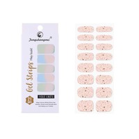 Fengshangmei 16 autocollants de vernis à ongles semi-durcis en gel UV non toxique à usage unique, pailletés, pour DIY