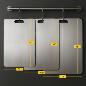 Planche à découper de cuisine en acier inoxydable durable, planche multifonction pour légumes, fruits, viande et préparation alimentaire quotidienne - Product Image 4