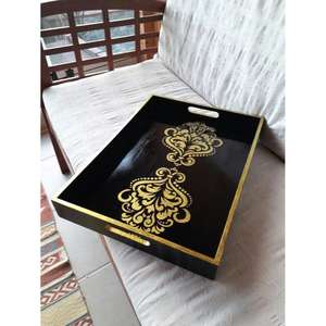 Bandeja de Servir de Diseño Americano, Bandejas de Madera MDF Hechas a Mano, Precio Económico, Bandeja de Desayuno de Lujo, Accesorios de Decoración para el Hogar - Product Image 2