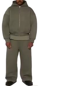 Survêtement ample pour homme en coton 100% de haute qualité, vente en gros, 500 g/m², couleur unie, lourd, décontracté pour l'hiver - Product Image 1