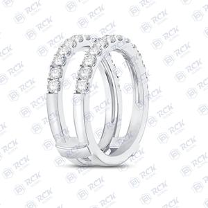 1.00 CTW Bague Moissanite éternité coupe ronde pour femme/anniversaire Moissanite Band cadeau d'anniversaire en argent sterling 925 - Product Image 3