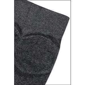 Sujetador deportivo gris de algodón sin costuras con conjunto de leggings ajustados de algodón - Product Image 4