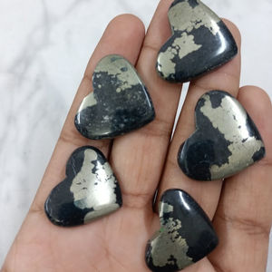 El mejor patrón Apache Gold Hearts Semipreciosa Pirita Piedras preciosas Corazones Apache Pyrite Hearts - Product Image 4