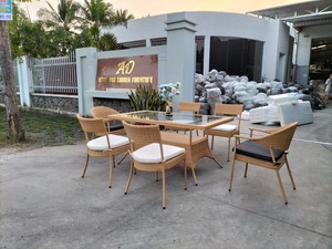 Ensemble de salle à manger en polyrotin PRCF-167 fabriqué au Vietnam, mobilier d'extérieur - Product Image 4