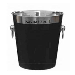 Seau à glace à champagne longue durée fini à double paroi en acier inoxydable pour les verres du seau refroidisseur de vin de comptoir de bar - Product Image 3