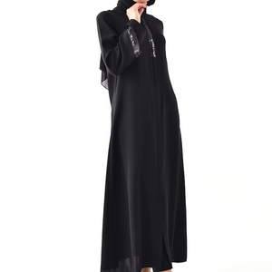 Abaya islamique sur mesure, respirante, légère, à séchage rapide, décontractée pour femmes, manches longues, tendance, imprimé numérique, faible MOQ - Product Image 4