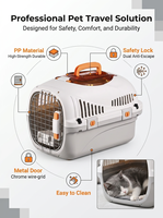 Nouvelle cage de transport pour animaux de compagnie en plastique ; cage résistante aux chocs, durable, pratique et respirante pour chats et chiens, capacité maximale de 9 kg, idéale pour les voyages