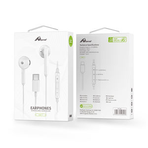 Écouteurs avec connecteur de type C avec câble de 1m et contrôle du volume Écouteurs de musique filaires sans réduction de bruit - Product Image 2