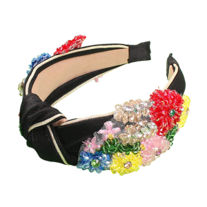 Bandeaux noués ornés de perles pour les soirées - Product Image 3