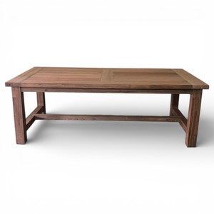 Table de salle à manger d'extérieur en teck recyclé certifiée SVLK, grande, 10 places, durable, bois récupéré, jardin, hôpital, extérieur - Product Image 3