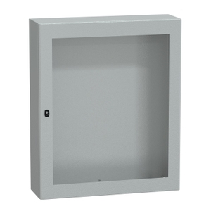 Per SCHNEIDER ELECTRIC NSYS3D121030T - Pannello di montaggio a parete in acciaio per quadri elettrici S3D con porta trasparente e piastra di montaggio - Product Image 1