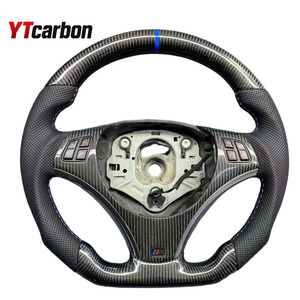 Ytcarbon พวงมาลัยคาร์บอนไฟเบอร์หนังสีแดงพื้นเรียบ M ประสิทธิภาพสูงสำหรับ X1 M3 E81เมตร E82 E84 E90 E91 <span class=keywords><strong>E93</strong></span> E92 - Product Image 4