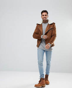 Blouson aviateur en cuir de mouton et d'agneau respirant noir kaki personnalisé grande taille à la mode pour hommes - Product Image 4