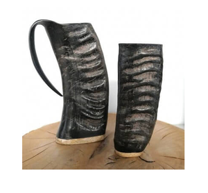 Mug en corne de buffle à la mode, gravé sur le tankard, prix incroyable, articles de boisson, artisanat, mug en corne de buffle d'eau - Product Image 4