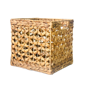 PANIER DE HYACINTHE D'EAU À Motif De Fleurs Naturelles avec Cadre En Fer Robuste Améliorez Votre Décoration Intérieure Organisateur De Blanchisserie - Product Image 1